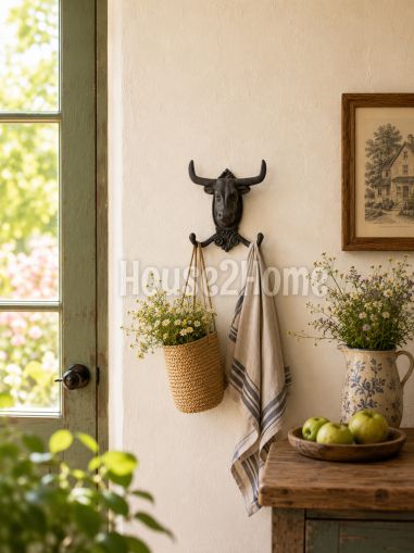 House2Home El Yapımı Pirinç Boğa Askı Oksit