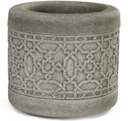 House2home Taş Görünümlü Dış Mekan Büyük Saksı Yükseklik: 50 cm - Dış Çap 55 cm - İç Çap 37 cm