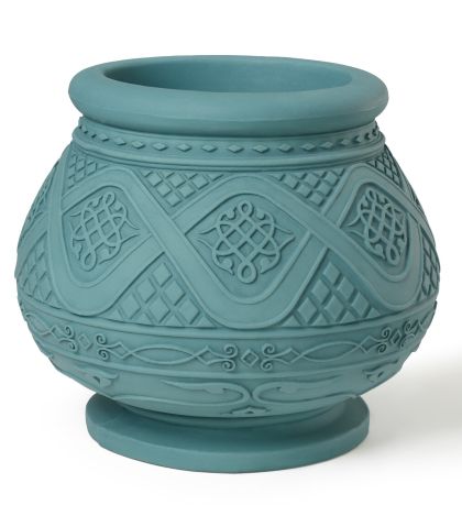 House2home Taş Görünümlü Dış Mekan Büyük Saksı Yükseklik: 52 cm - Dış Çap 61 cm - İç Çap 32 cm
