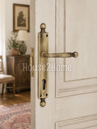 House2home El Yapımı Pirinç Aynalı Kapı Kolu Takımı
