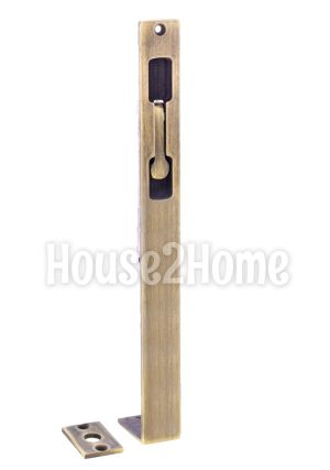 House2Home El Yapımı Pirinç Gömme Sürgü Kapı Kilidi 30 cm – Dekoratif Vintage Sürgü