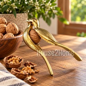 House2Home El Yapımı Pirinç Kuş Figürlü Ceviz Kıracağı – Dekoratif Ceviz Fındık Kırma Aparatı